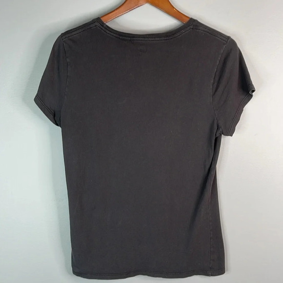 LEVIS Black Red Tab Graphic Logo Crewneck Short Sleeve T-Shirt Girl Fit Size L - Picture 7 of 11